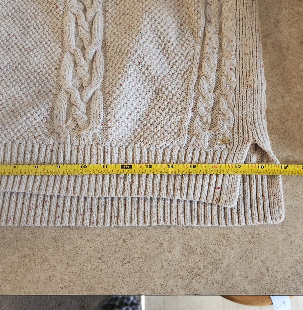 Tommy Hilfiger Beige Cable Knit Sweater Women's Medium - Picture 7 of 8